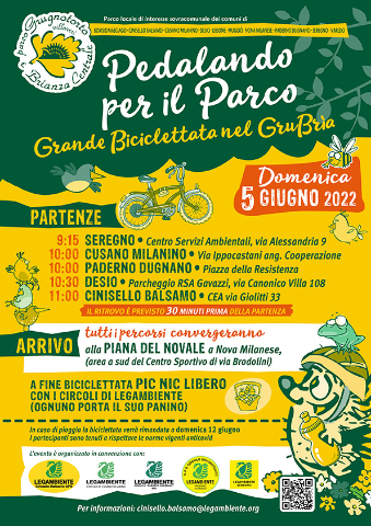 Pedalando per il Parco :  Grande Biciclettata nel GruBria