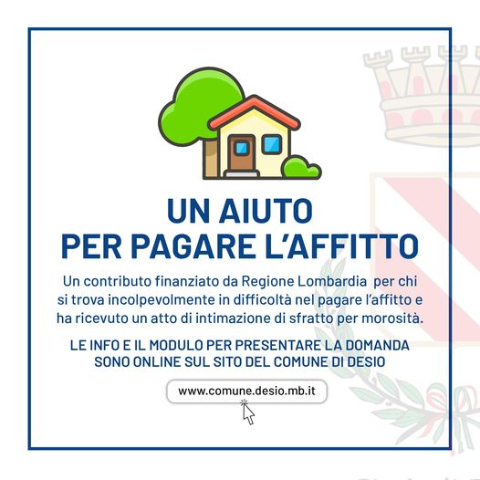 Da Comune e Regione un aiuto a chi ha lo sfratto per morosità 