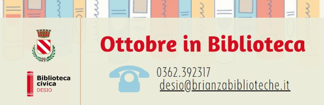 Biblioteca: promozione della lettura, le proposte di ottobre