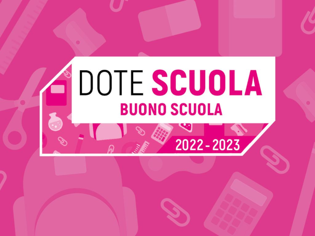 Dote Scuola – buono scuola: domande online entro il 21 dicembre