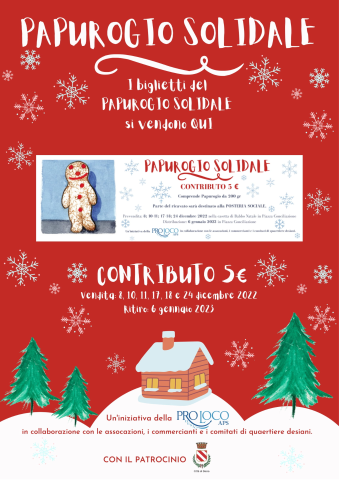 Papurogio Solidale, le prevendite alla Casetta di Babbo Natale