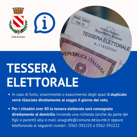 Elezioni Regionali 2023, le Tessere Elettorali