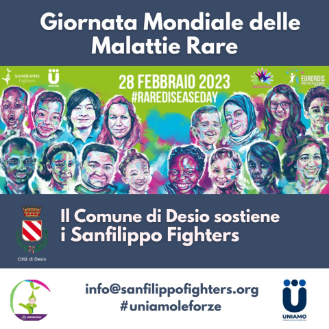 28 febbraio, Malattie Rare: Desio partecipa alla Giornata di sensibilizzazione e sostiene i ‘Sanfilippo Fighters’