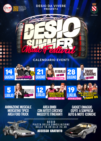 Desio Summer Music Festival  – Francesco Salvi e Mitch DJ di Radio 105