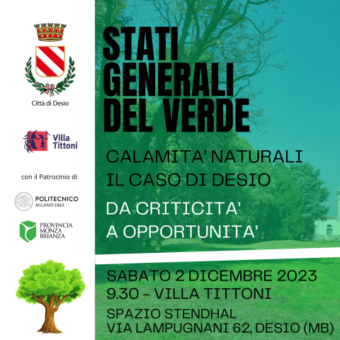 Il Comune di Desio lancia gli Stati Generali del Verde, da criticità a opportunità