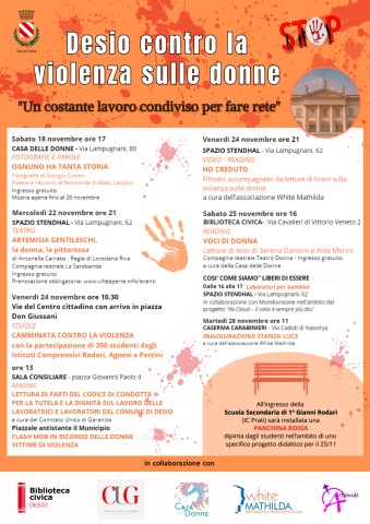 Desio contro la violenza sulle donne: “Un costante lavoro condiviso per fare rete”. Le iniziative a sostegno delle pari opportunità