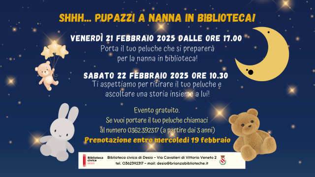 Torna la Notte dei pupazzi in biblioteca: come iscrivere i più piccoli e ricevere un ricordo