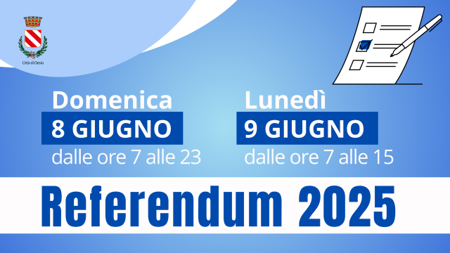 REFERENDUM 2025 / Apertura straordinaria ufficio elettorale